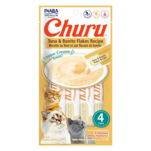 Churu Atún con Hojuelas de Bonito  (paquete conteniendo 4 tubitos)