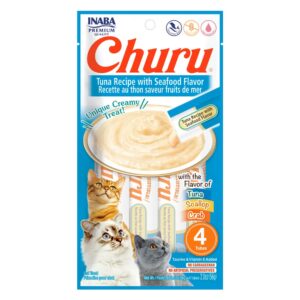 Churu Atún con Mariscos  (paquete conteniendo 4 tubitos)