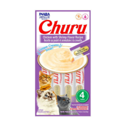 Churu Pollo con Camarón* (paquete conteniendo 4 tubitos)